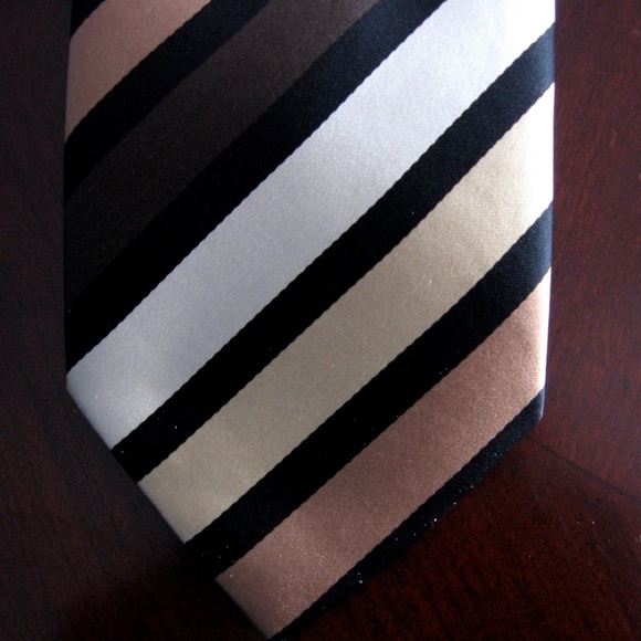 NWOT GIORGIO BRUTINI BROWN BLACK MULTI TIE CRAVAT - Picture 5 of 5